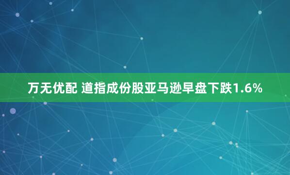万无优配 道指成份股亚马逊早盘下跌1.6%