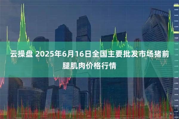 云操盘 2025年6月16日全国主要批发市场猪前腿肌肉价格行情